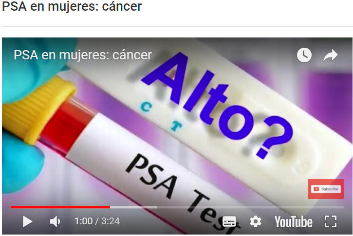 PSA aqumentado en mujeres cancer