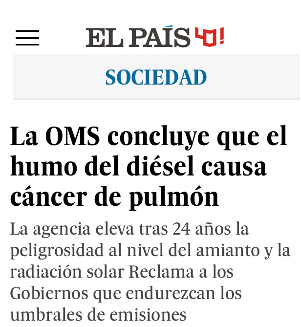Diesel produce c�ncer